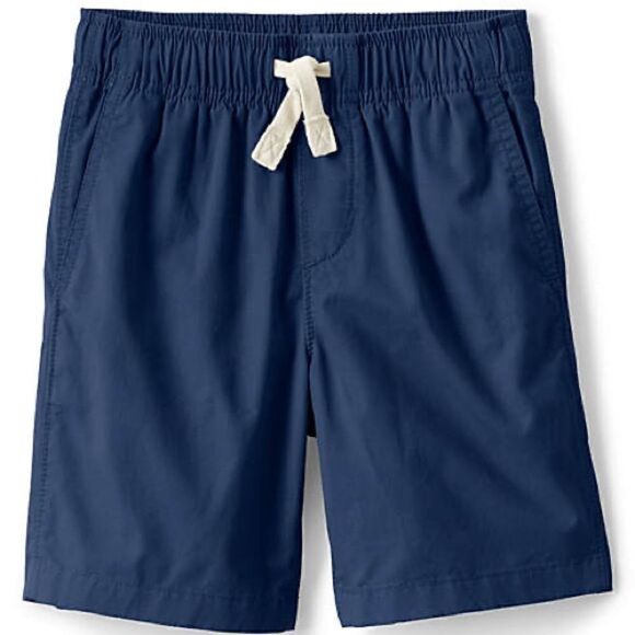 Lands’ End Boys Navy Chino Shorts with drawstring waist. Size XL (18-20) - Picture 1 of 8
